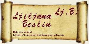 Ljiljana Bešlin vizit kartica